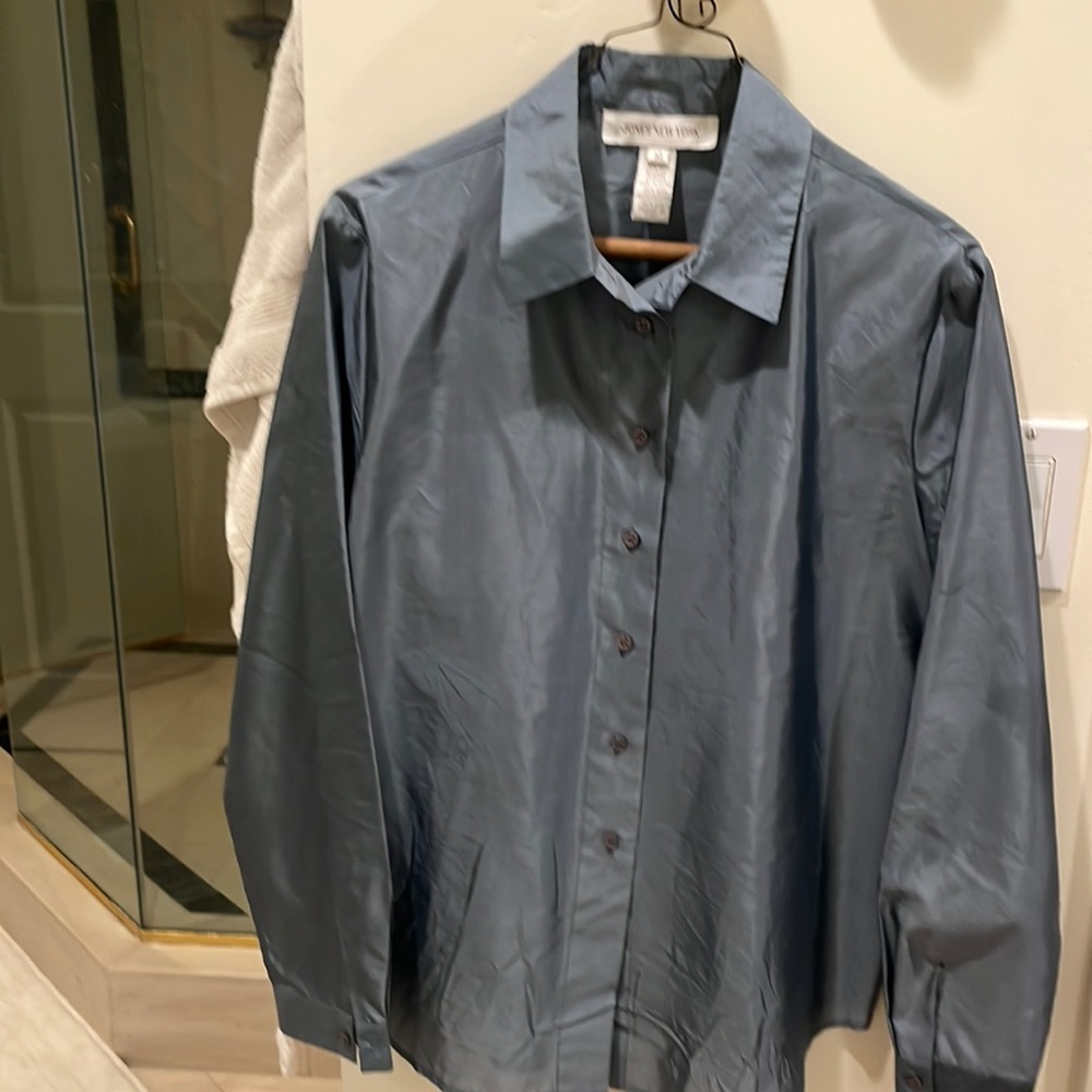 Button down silk shirt